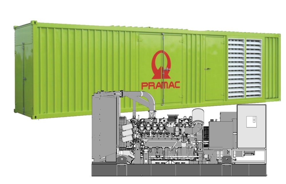 Pramac GSW i åpen 40-fots container